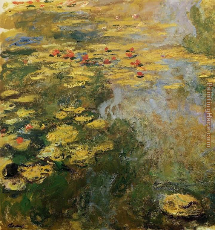 The Water-Lily Pond  left side painting - Claude Monet The Water-Lily Pond  left side art painting